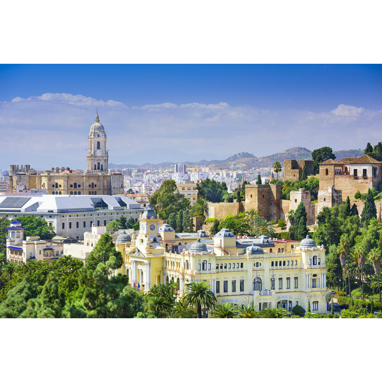 Ebern Designs Malaga, Spain Cityscape by Seanpavonephoto Print Wayfair